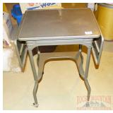 Vintage Metal Double Drop Leaf Typing Stand. Vintage Metal Double Drop Leaf Typing Stand.
