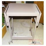 Vintage Metal Drop Leaf Typing Stand. Vintage Metal Drop Leaf Typing Stand.