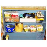 Tins & Storage Containers w/ Yarn & Craft Items.