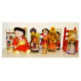 10 Assorted Dolls of the World & Doll Chair. 10 Assorted Dolls of the World & Doll Chair.