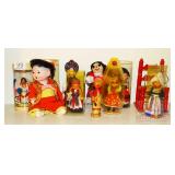 10 Assorted Dolls of the World & Doll Chair.