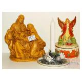 Nativity Scene, Music Box & X-mas Candle.