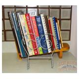 Cookbooks on Counter Rack. Cookbooks on Counter Rack.