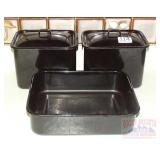 3 Vintage Metal Pans 3 Vintage Metal Pans
