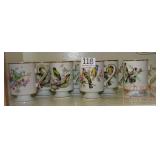 Vintage Royal Crown Mugs w/Various Bird Designs. Vintage Royal Crown Mugs w/Various Bird Designs.