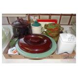 Assorted Ceramic Bowls,Cannisters and More. Assorted Ceramic Bowls,Cannisters and More.