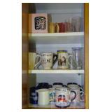 Assorted Coffee Mugs and Glasses.