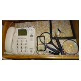 Uniden Corded Phone & Magnifiers.