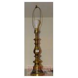 Heavy Brass Table Lamp 30 Inches