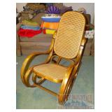 Bentwood Rocker w/ Can Seat and Back. Bentwood Rocker w/ Can Seat and Back.