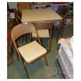 Nice Folding Card Table and 4 Chairs. Nice Folding Card Table and 4 Chairs.
