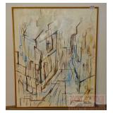 Modern Oil on Canvas, Sign Modern Oil on Canvas, Sign