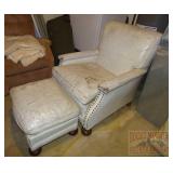 Vintage Arm Chair and Ottomen. Vintage Arm Chair and Ottomen.
