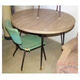 42 Inch Mid Century Dinette Table and 1 Chair.