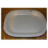 Neat Vintage 20x15 Enamel Platter. Neat Vintage 20x15 Enamel Platter.