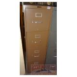 4 Drawer Metal Filing Cabinet w/Contents. 4 Drawer Metal Filing Cabinet w/Contents.