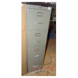 4 Drawer Metal Filing Cabinet w/Contents.