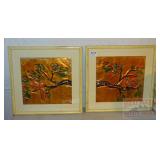 2 Frames Copper Art Pieces