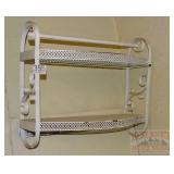 Vintage White Metal Shelf. Vintage White Metal Shelf.