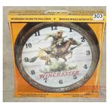 New Winchester Horse & Rider 15" Clock.