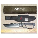 New M-Tech Midnight Ops Tactical Knife w/ Sheath.