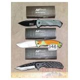 3 M-Tech Spring Assisted Folding Knives.