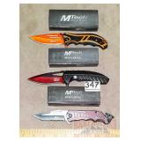 3 M-Tech Spring Assisted Folding Knives.