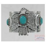 Western Style Blue Stone Thunderbird Bracelet.