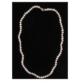 24' White Freshwater Pearl Single Strand Necklace
