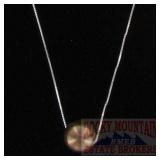18' Chocolate Pearl Pendant & Sterling Necklace.