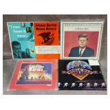 JFK & Other Vintage History Record Albums.