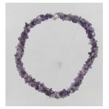 18' Polished Amethyst Multiple Gemstone Necklace.