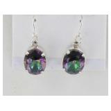 Mystic Topaz & Sterling Silver Drop Earrings.