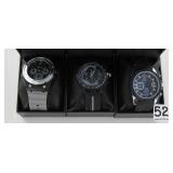 3 New Geneva Men's Quartz Watches.