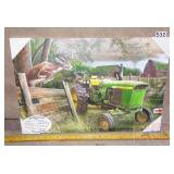 LED John Deere Tractor & Deer Print on Canvas.