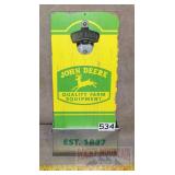John Deere Wall Mount Bottle Opener. 12' high.