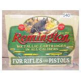 Remington Embossed 2 Piece Tin Sign.