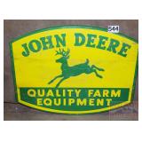 John Deere Rounded Wood Sign.