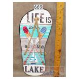 'Better at the Lake' Wood Sign.  14X6.