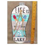 "Better at the Lake" Wood Sign.  14X6.