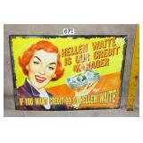 Vintage Style Tin Sign.  12X17.