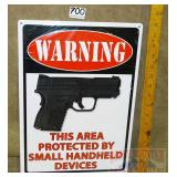 'Small Hand Held Devices' Tin Sign. 17X12.