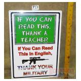 'If You Can Read This' Tin Sign. 17X12