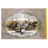 Winchester Deer Camp Tin Sign. 12X17