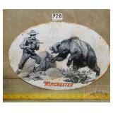 Winchester Hunter & Bear Tin Sign. 12X17