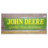 'John Deere' Tin Sign.  10X30.
