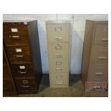 Tan 4 Drawer Letter Size Filing Cabinet.