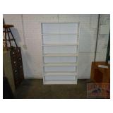 Large Solid White Painted Bookcase.