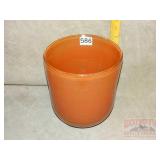 9' Orange Art Glass Vase.