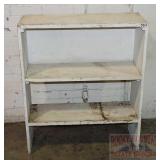 Vintage White Painted Bookcase.